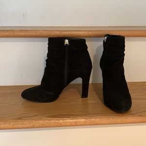 White House Black Market Black Suede Booties
